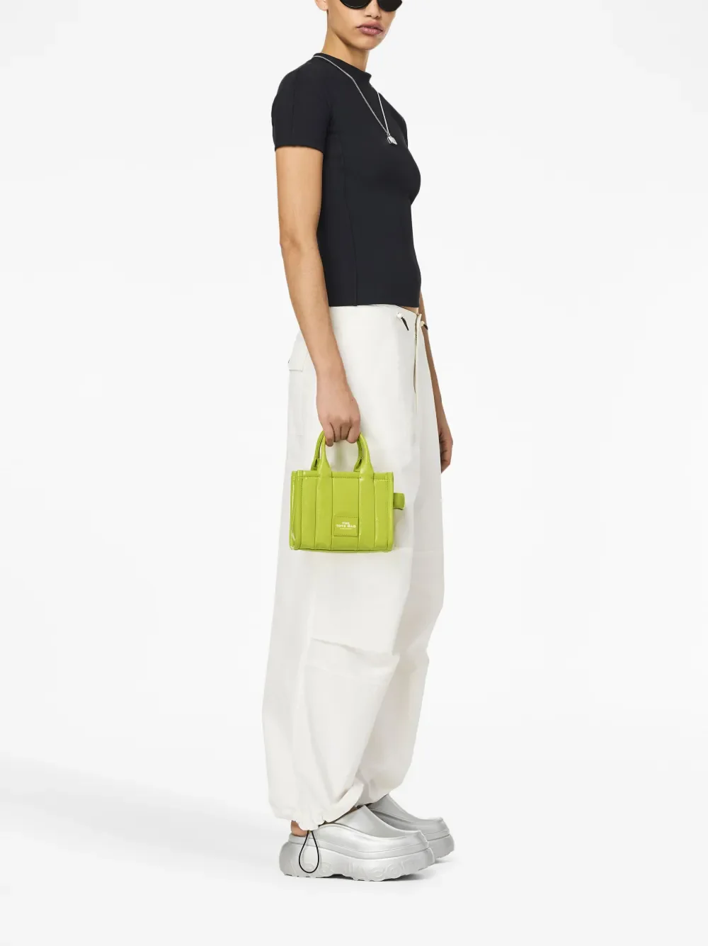 MARC JACOBS - Women Shiny Crinkle Leather Crossbody Tote Bag - Image 3