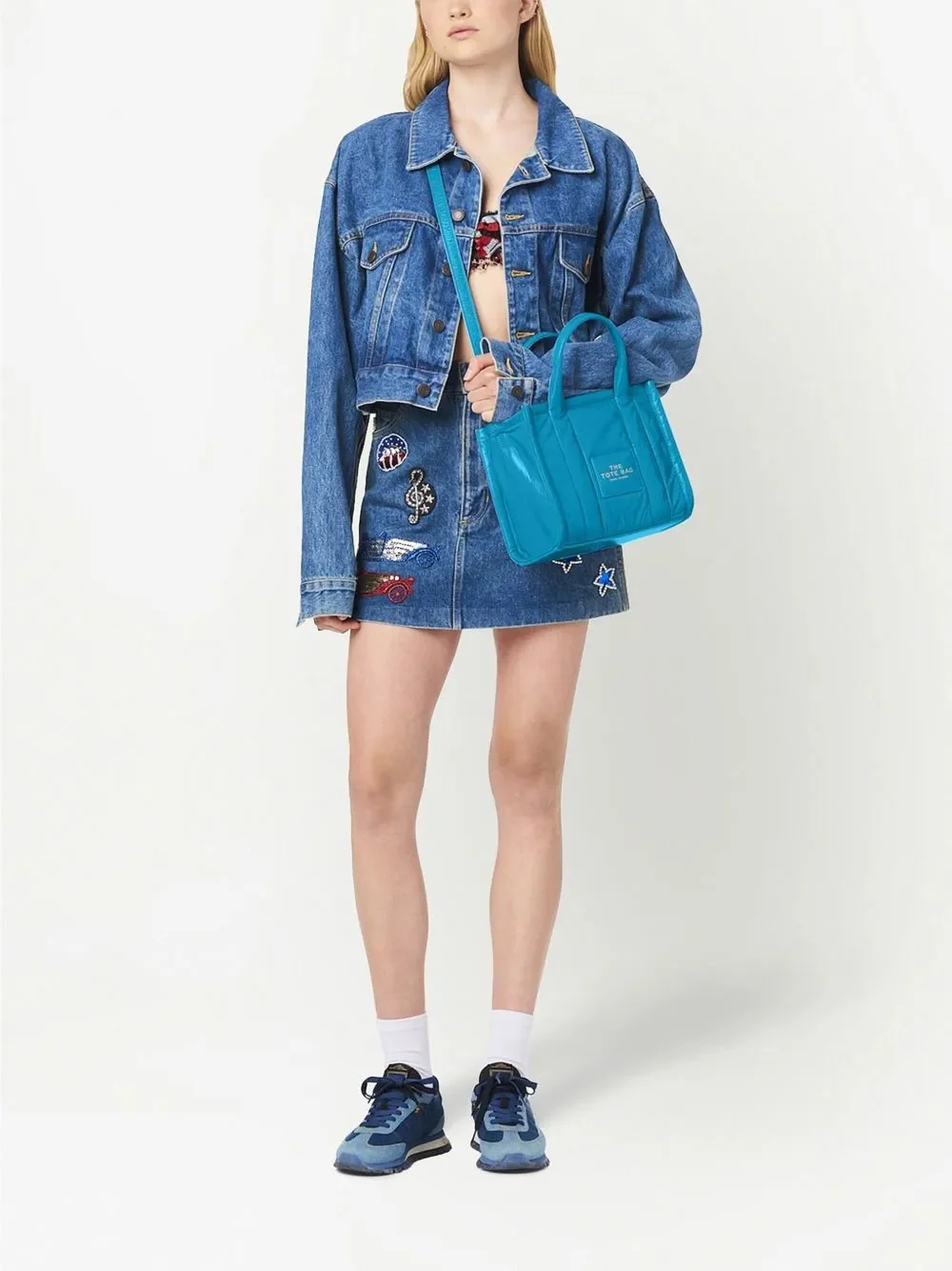 MARC JACOBS - Women Shiny Crinkle Leather Small Tote Bag - Image 2