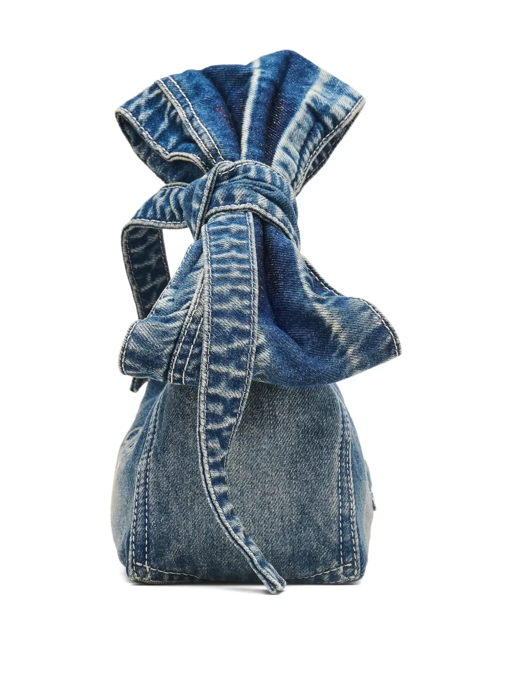 MARC JACOBS - Women Bow Denim Mini Sack Bag - Image 5