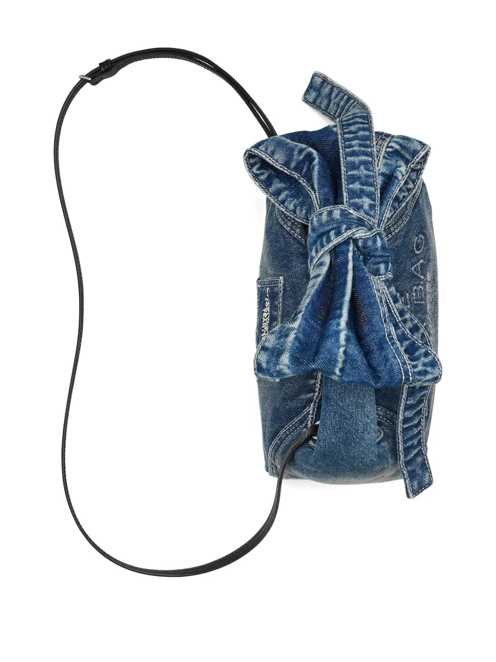 MARC JACOBS - Women Bow Denim Mini Sack Bag - Image 6