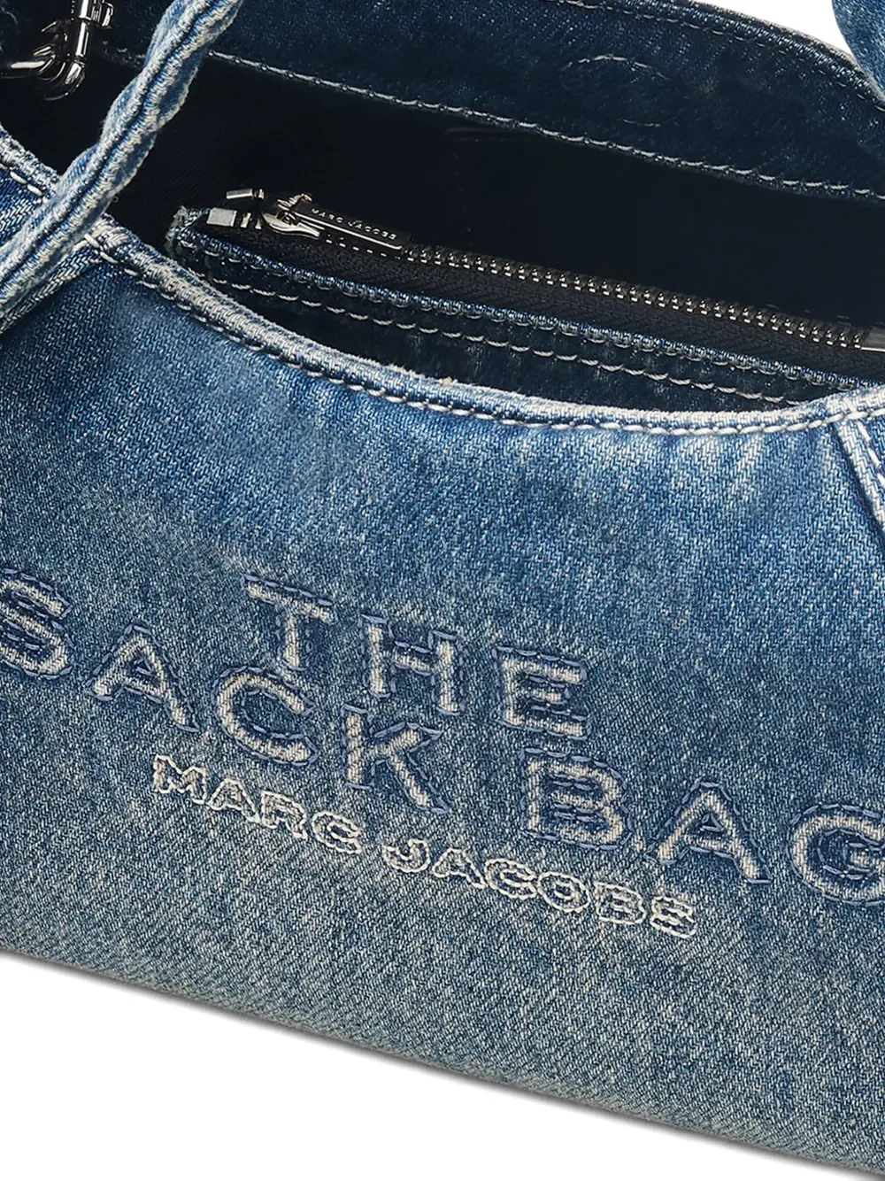 MARC JACOBS - Women Bow Denim Mini Sack Bag - Image 7