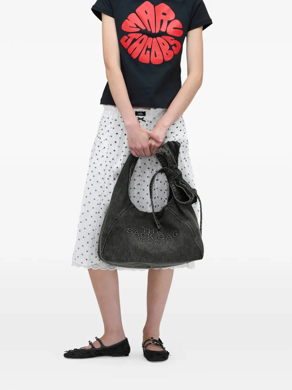 MARC JACOBS - Women Denim Bow Sack Bag - Image 2