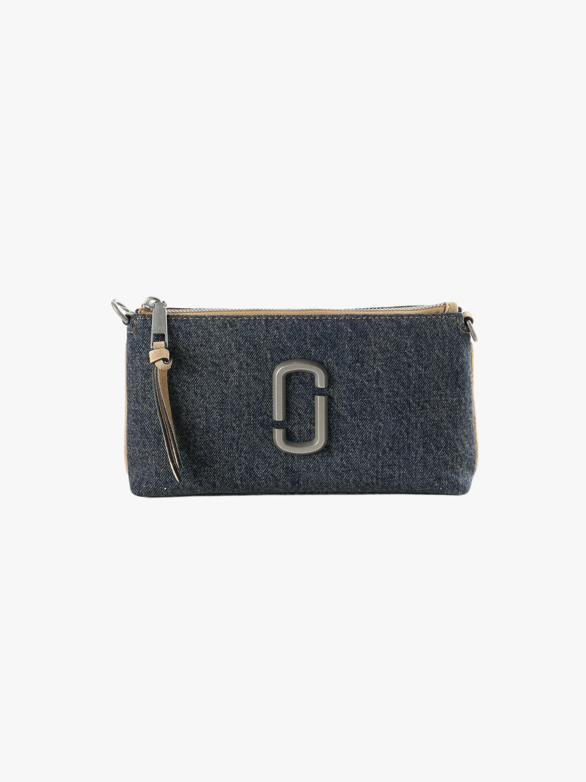 MARC JACOBS - Women Denim Suede Snapshot Slg Pochette Bag