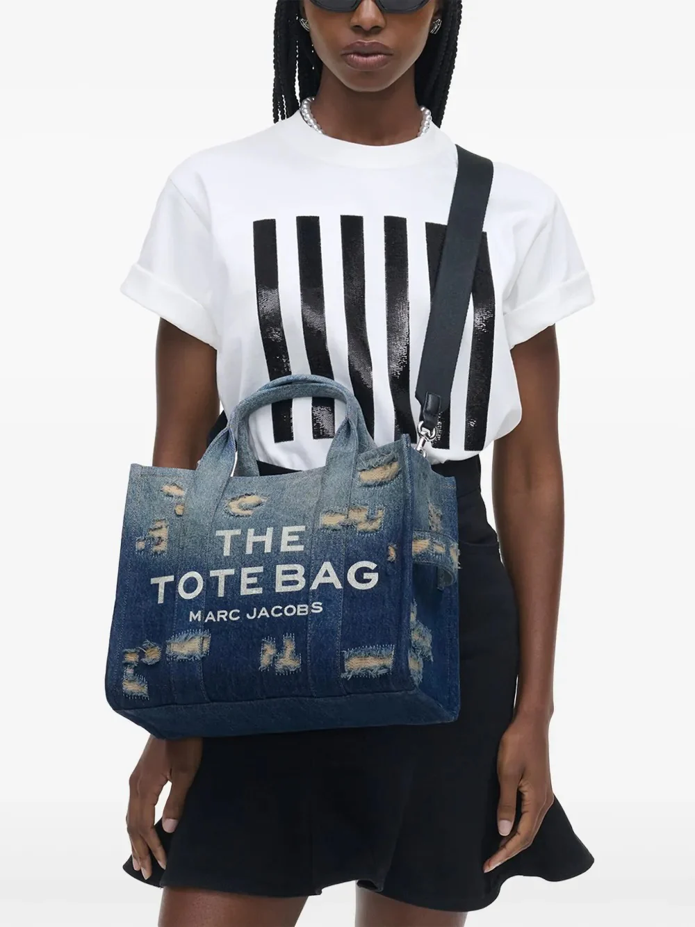 MARC JACOBS - Women Rip And Repair Denim Medium Tote Bag - Image 2
