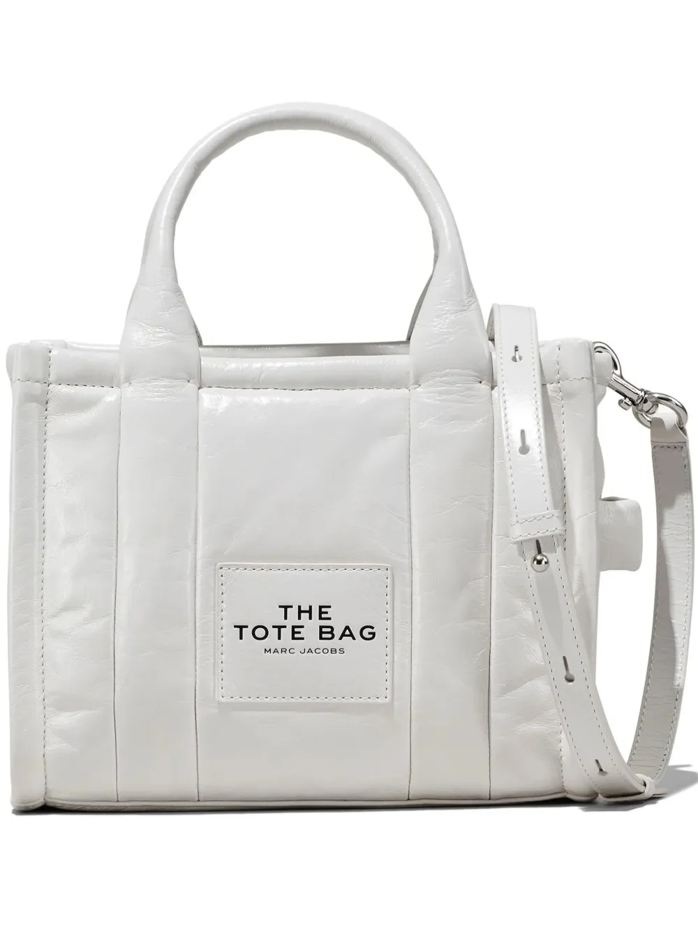 MARC JACOBS - Women Shiny Crinkle Leather Small Tote Bag