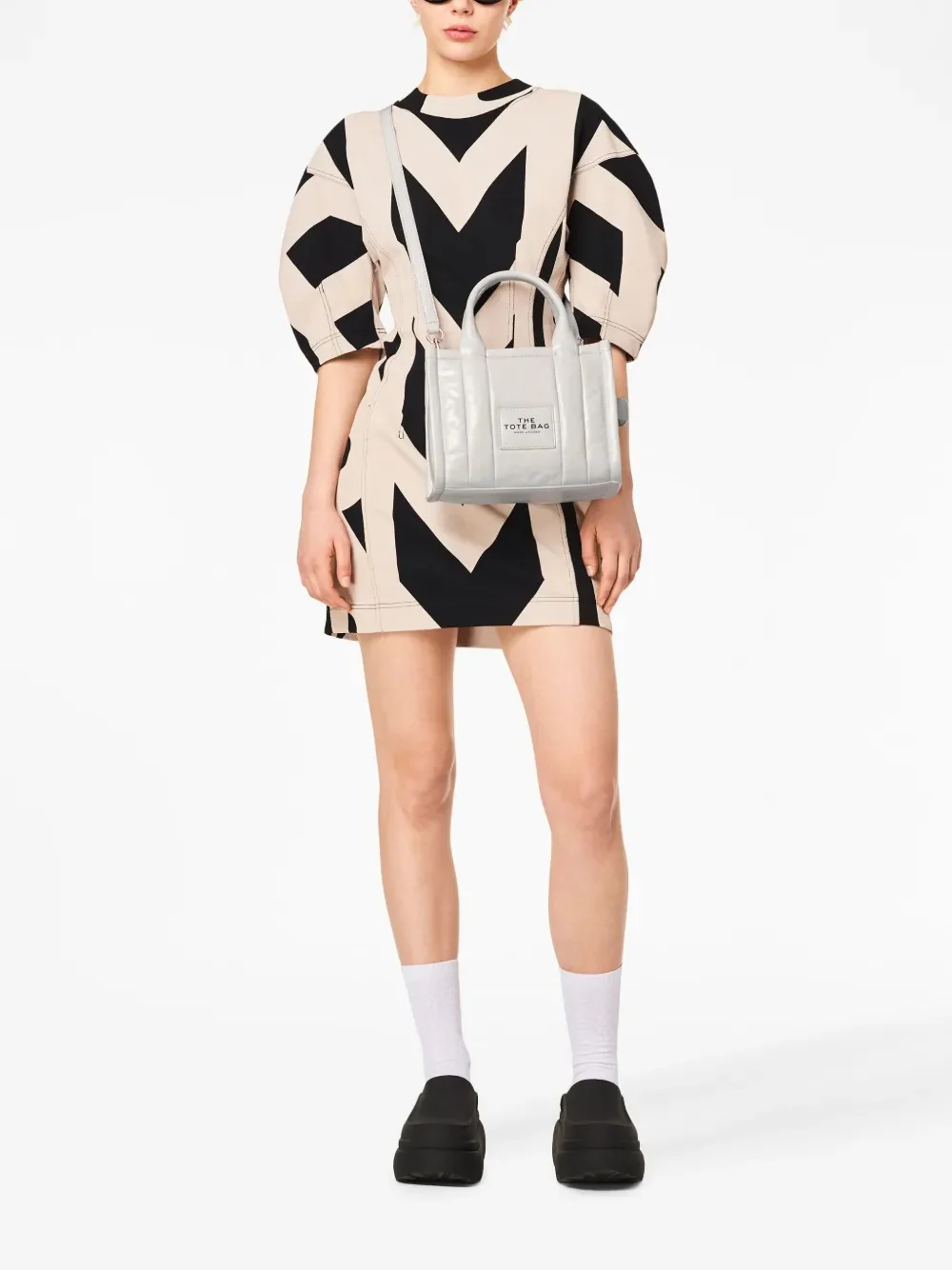 MARC JACOBS - Women Shiny Crinkle Leather Small Tote Bag - Image 2