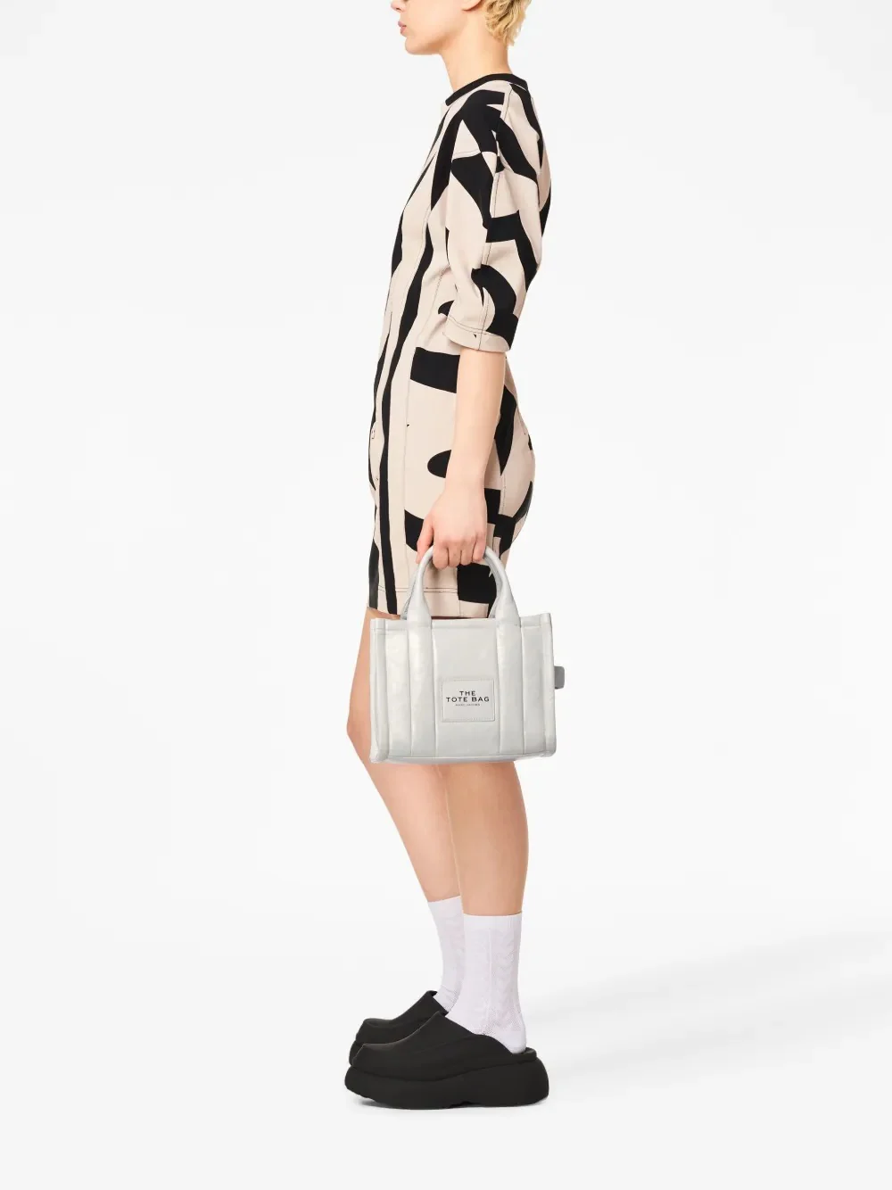 MARC JACOBS - Women Shiny Crinkle Leather Small Tote Bag - Image 3