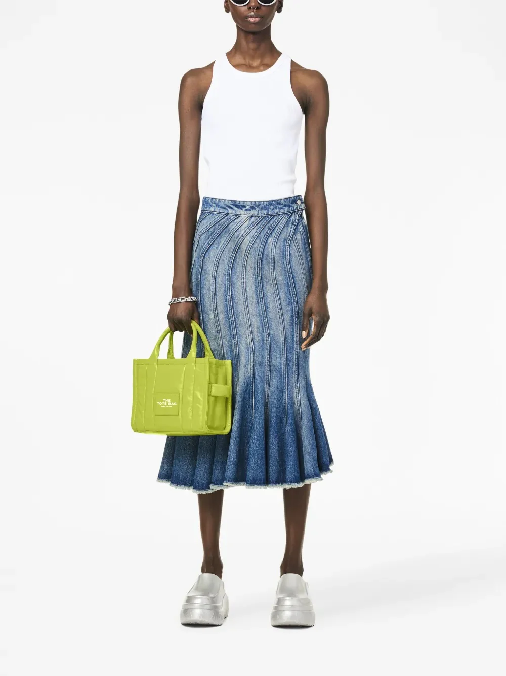 MARC JACOBS - Women Shiny Crinkle Leather Small Tote Bag - Image 3
