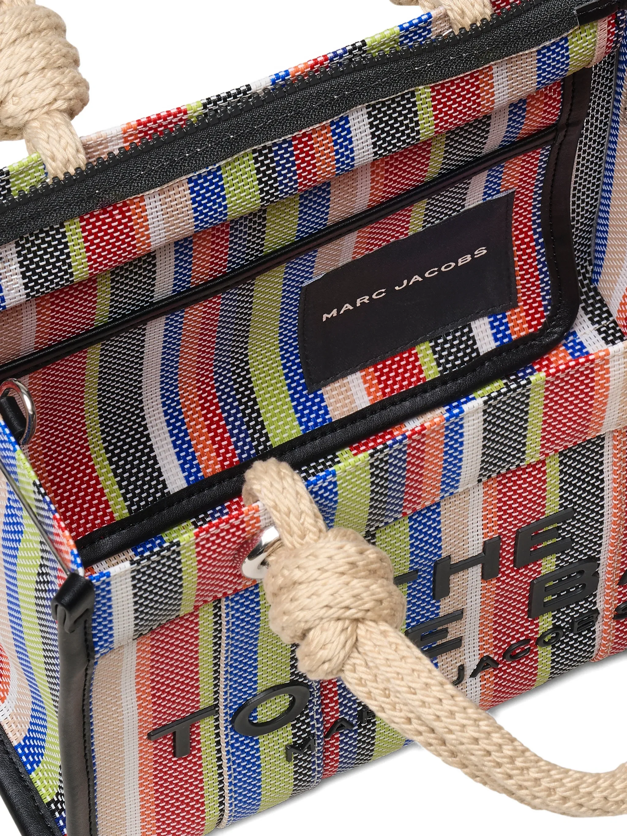 MARC JACOBS - Women Stripe Mesh Rope Small Tote Bag - Image 6