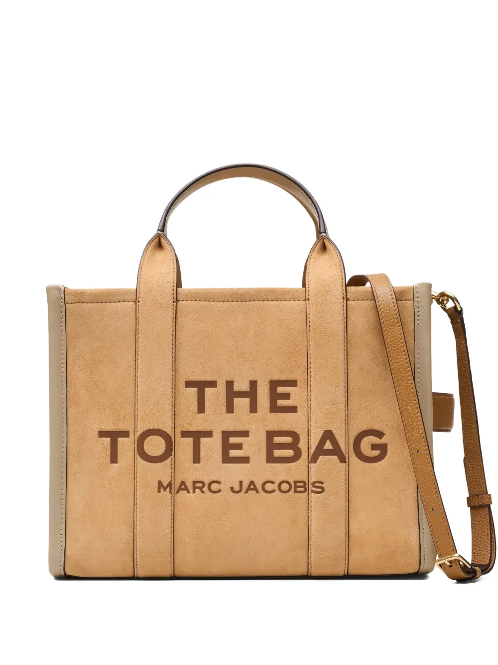 MARC JACOBS - Women Suede Leather Blocked Medium Tote Bag