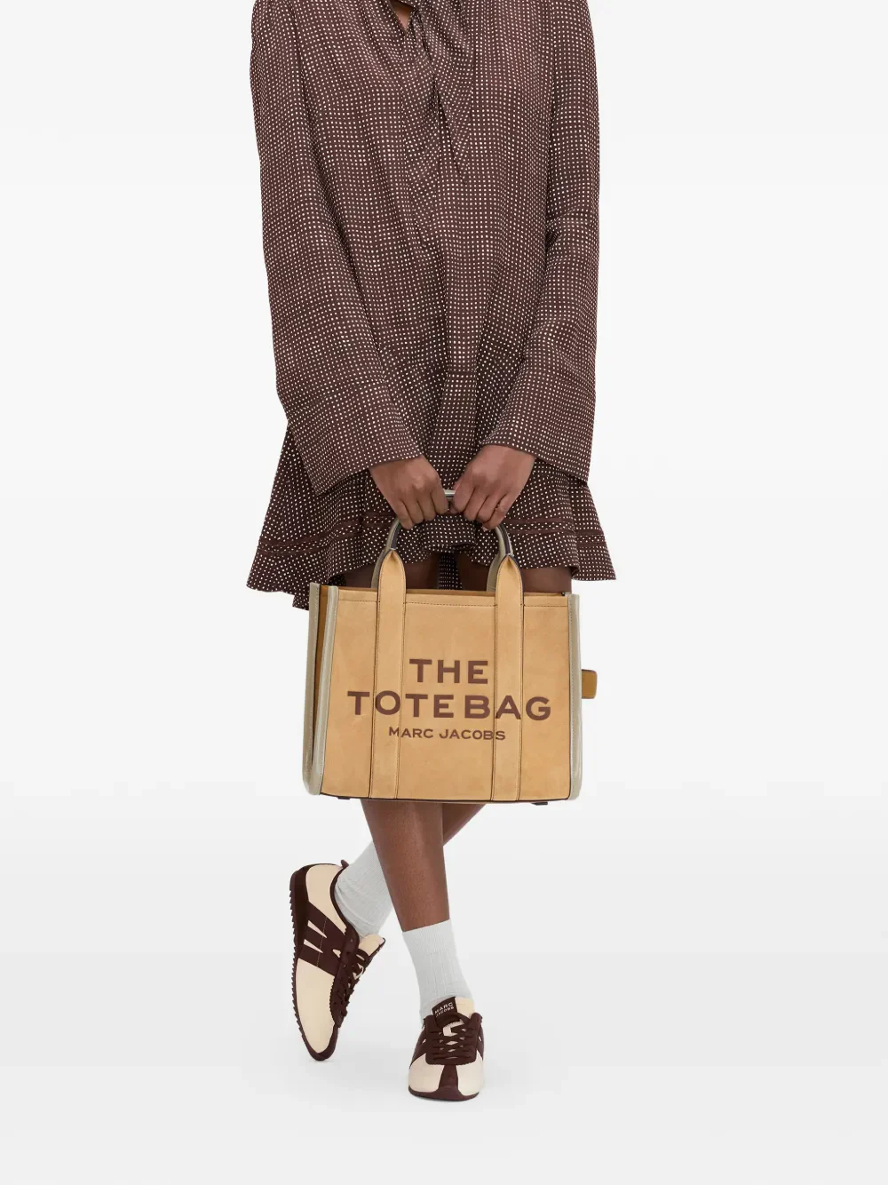 MARC JACOBS - Women Suede Leather Blocked Medium Tote Bag - Image 3