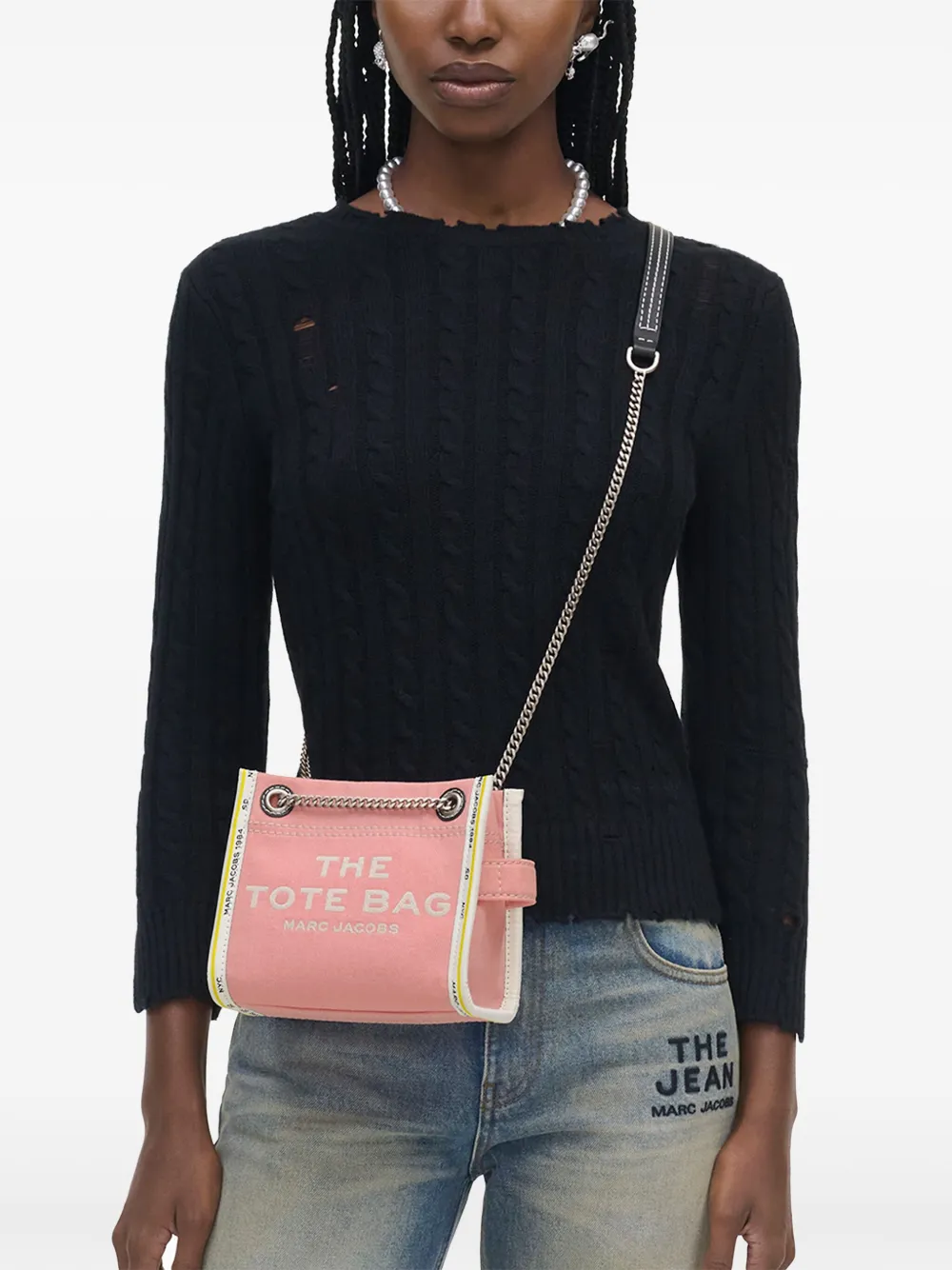 MARC JACOBS - Women The Crossbody Denim Chain Tote Bag - Image 2
