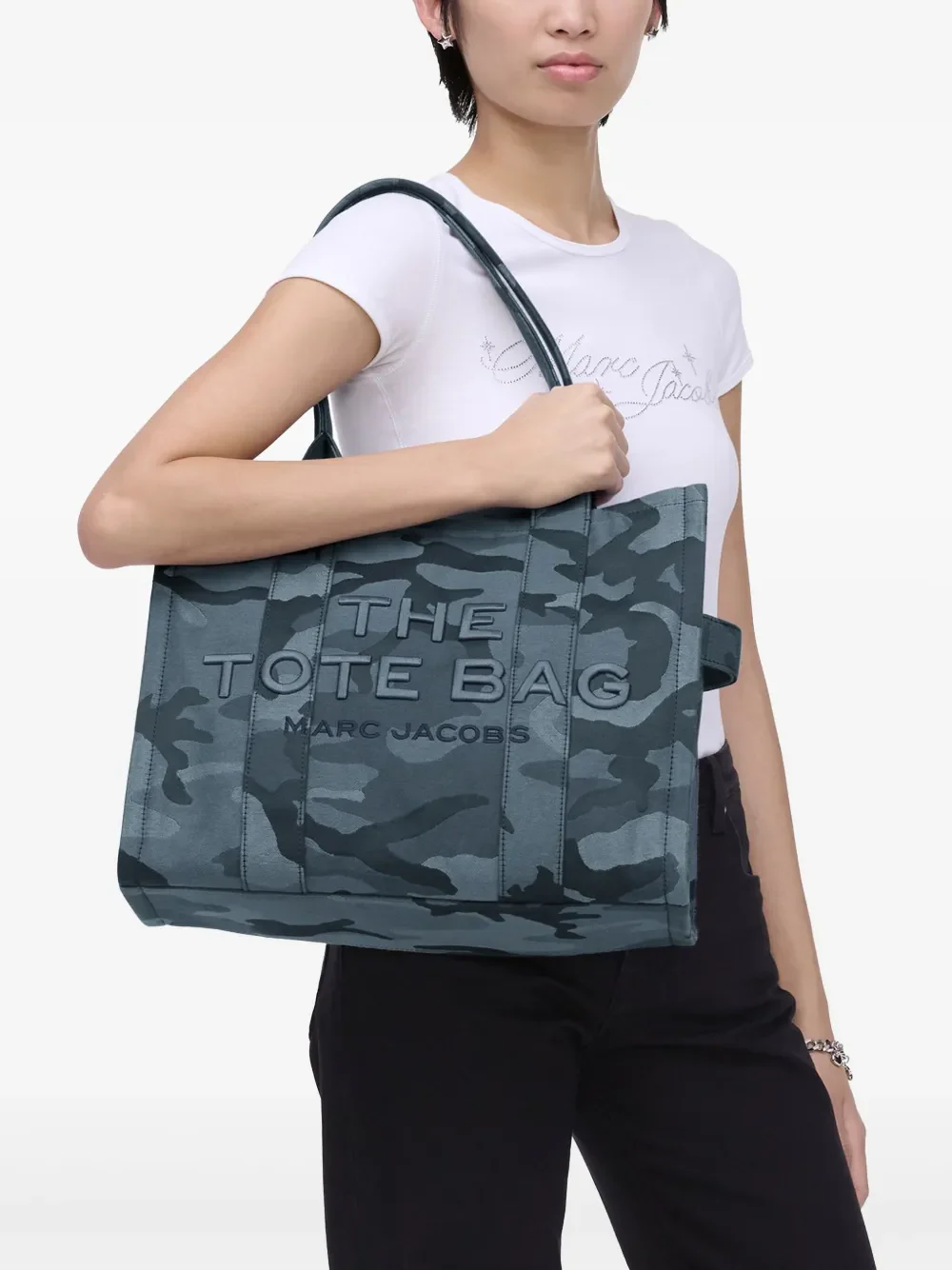 MARC JACOBS - Women The Large Camo Jacquard Tote Bag - Image 2