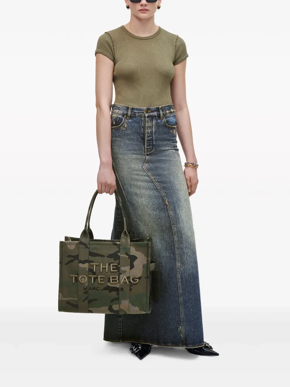 MARC JACOBS - Women The Large Camo Jacquard Tote Bag - Image 2