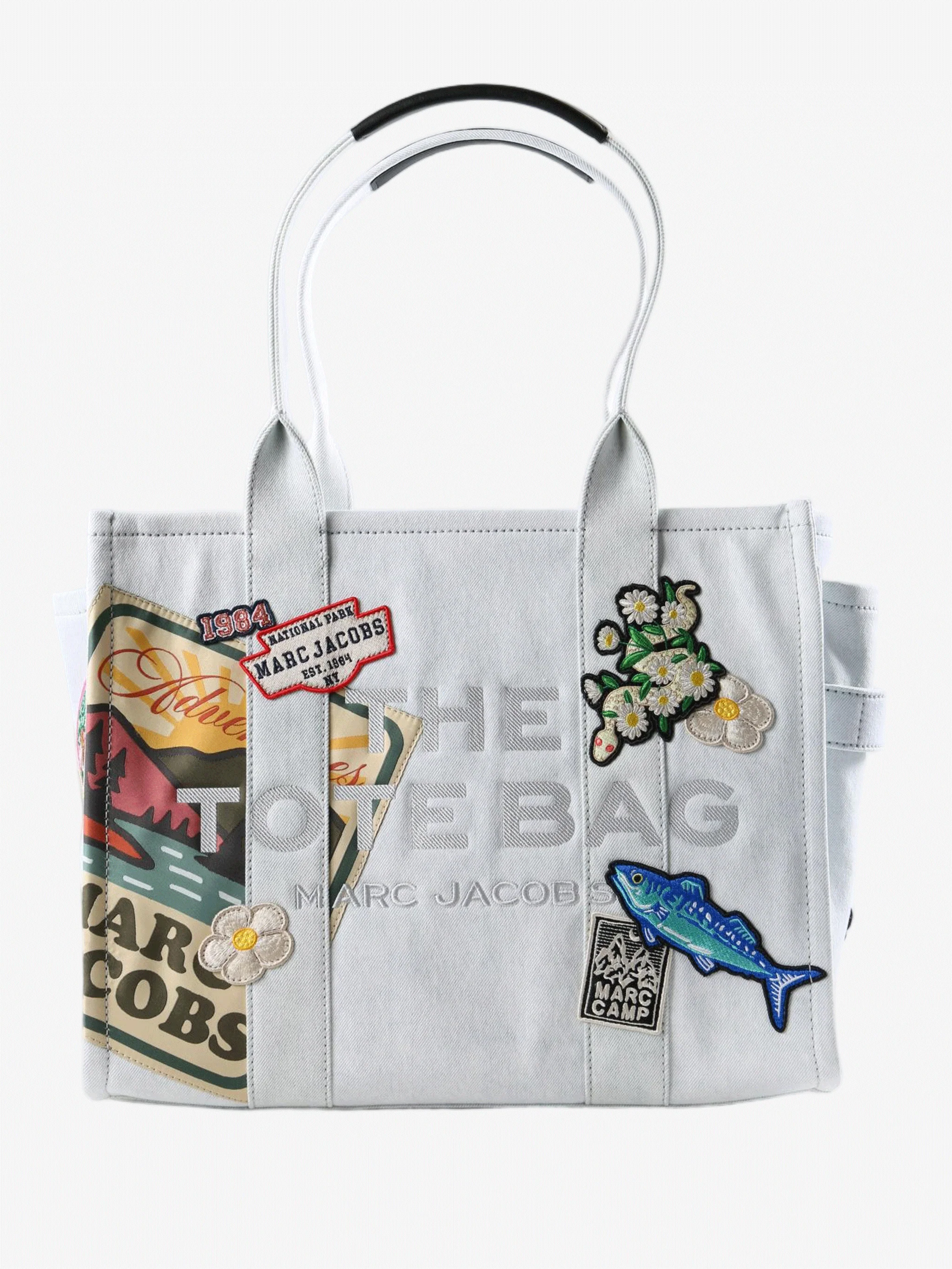 MARC JACOBS - Women The Large Tote Camp Patchwork Denim Tote Bag
