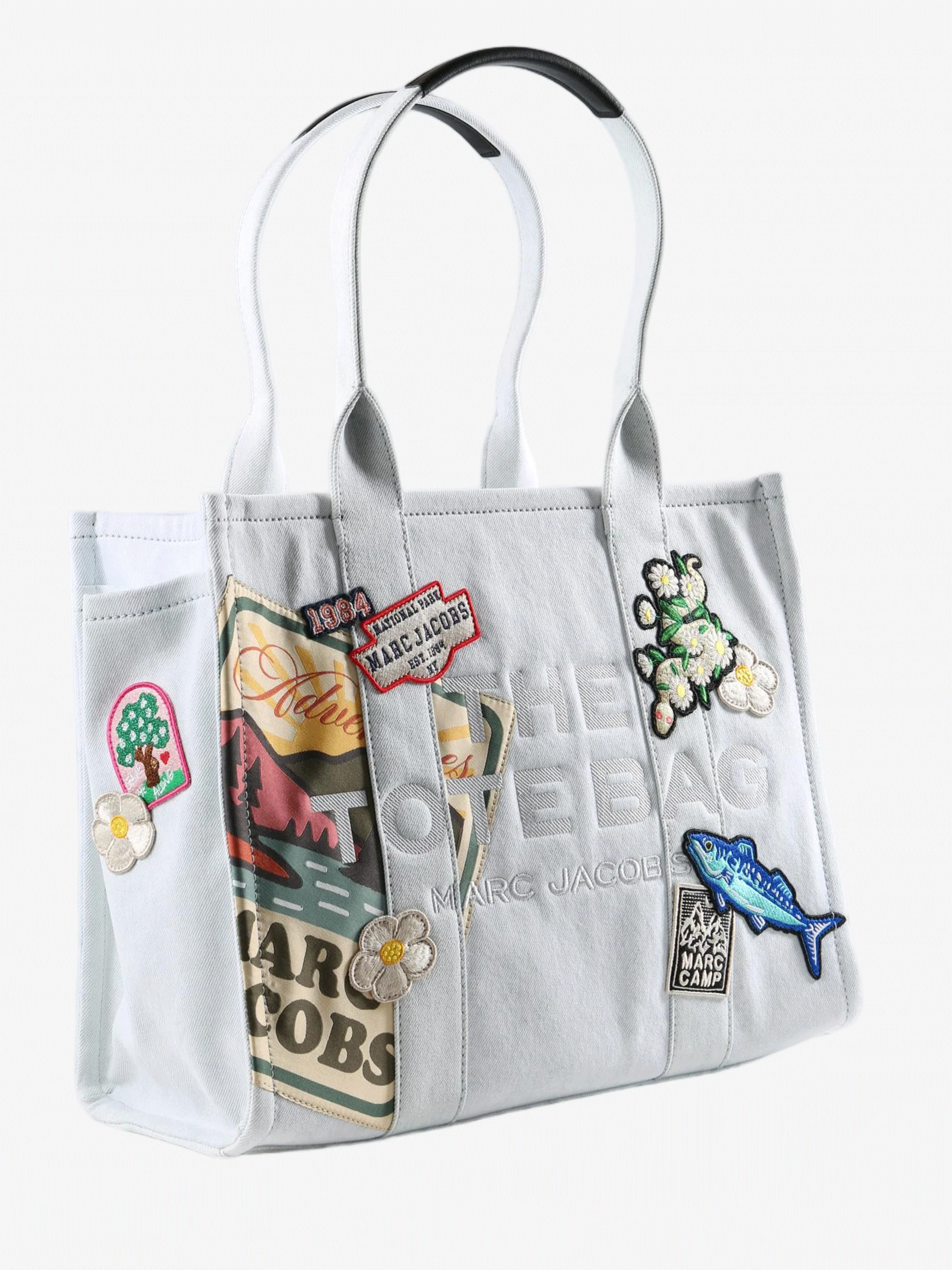 MARC JACOBS - Women The Large Tote Camp Patchwork Denim Tote Bag - Image 2