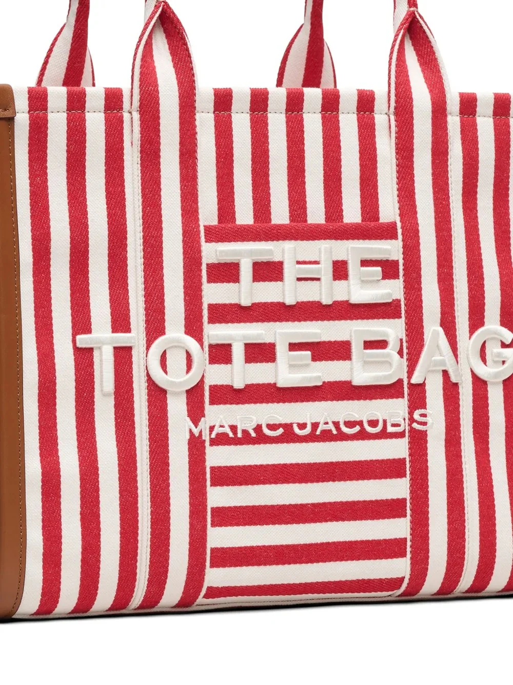 MARC JACOBS - Women The Large Tote Stripe Canvas Tote Bag - Image 5