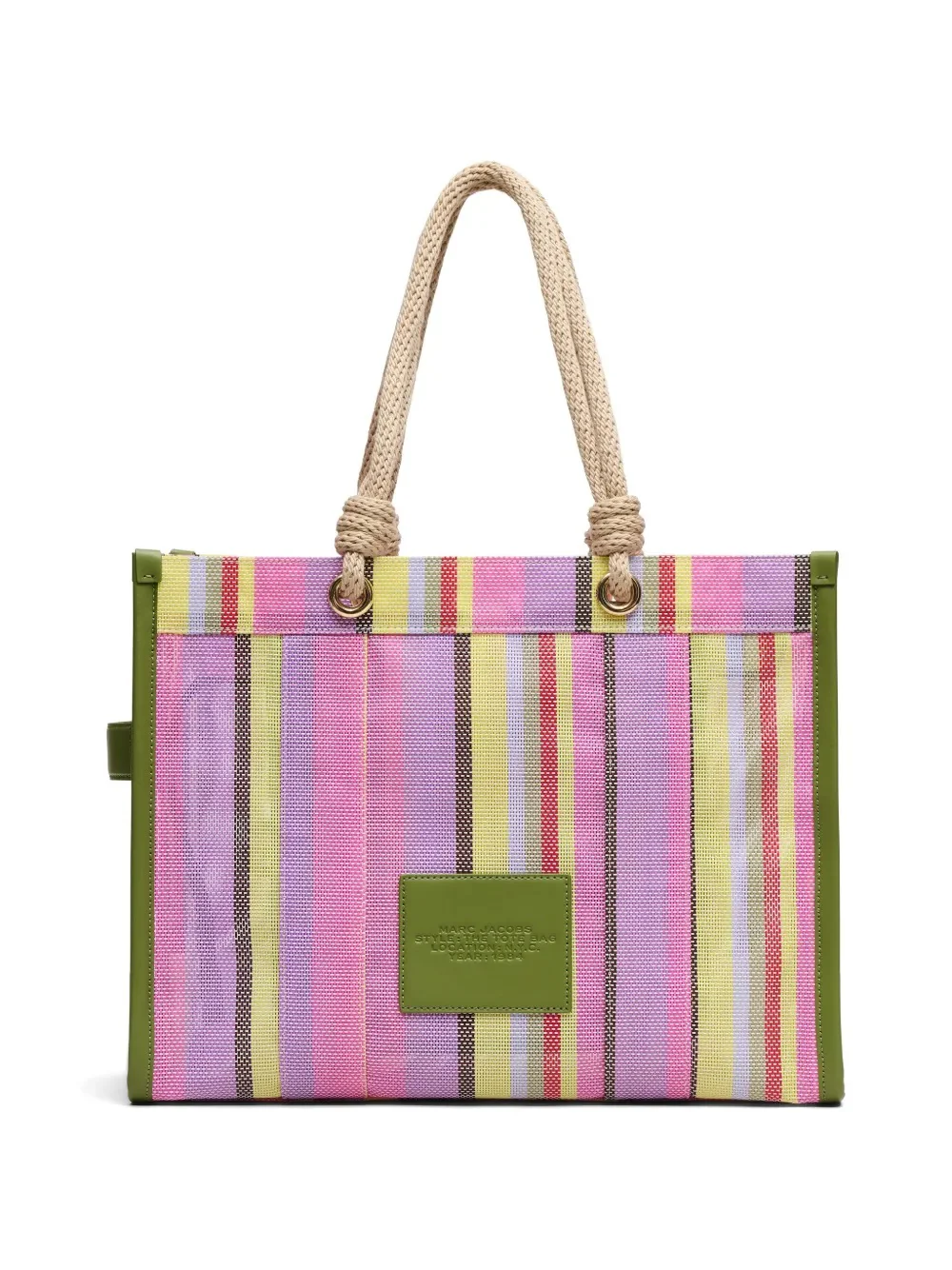 MARC JACOBS - Women The Large Tote Stripe Mesh Rope Tote Bag - Image 3