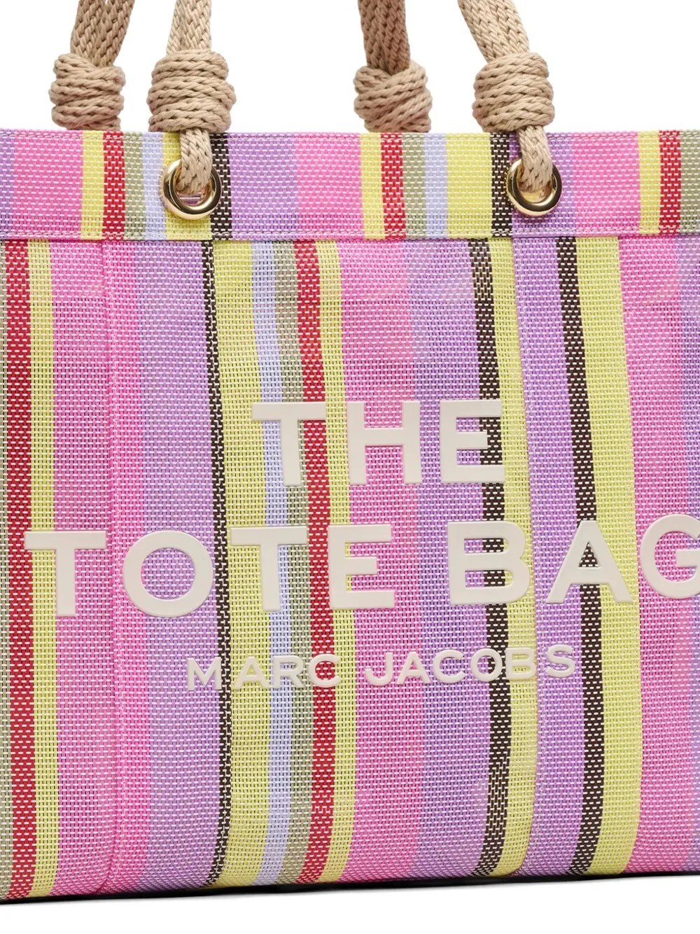 MARC JACOBS - Women The Large Tote Stripe Mesh Rope Tote Bag - Image 6