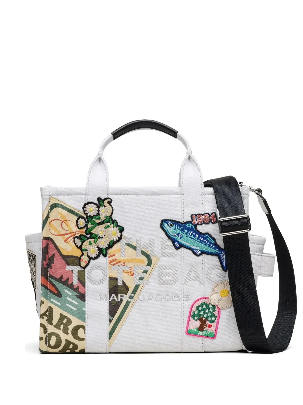 MARC JACOBS - Women The Medium Tote Camp Patchwork Denim Tote Bag