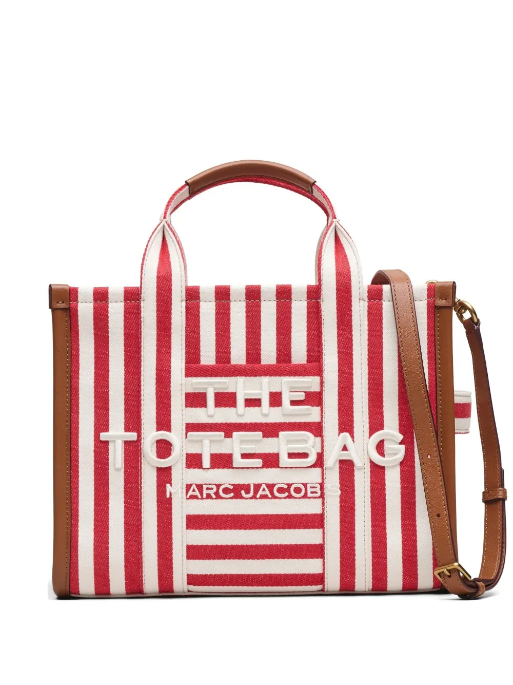 MARC JACOBS - Women The Medium Tote Stripe Canvas Tote Bag