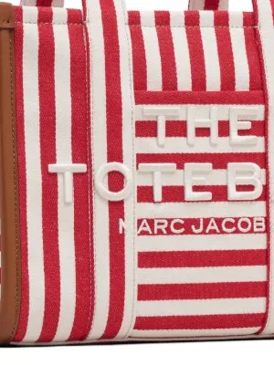 MARC JACOBS - Women The Medium Tote Stripe Canvas Tote Bag - Image 7