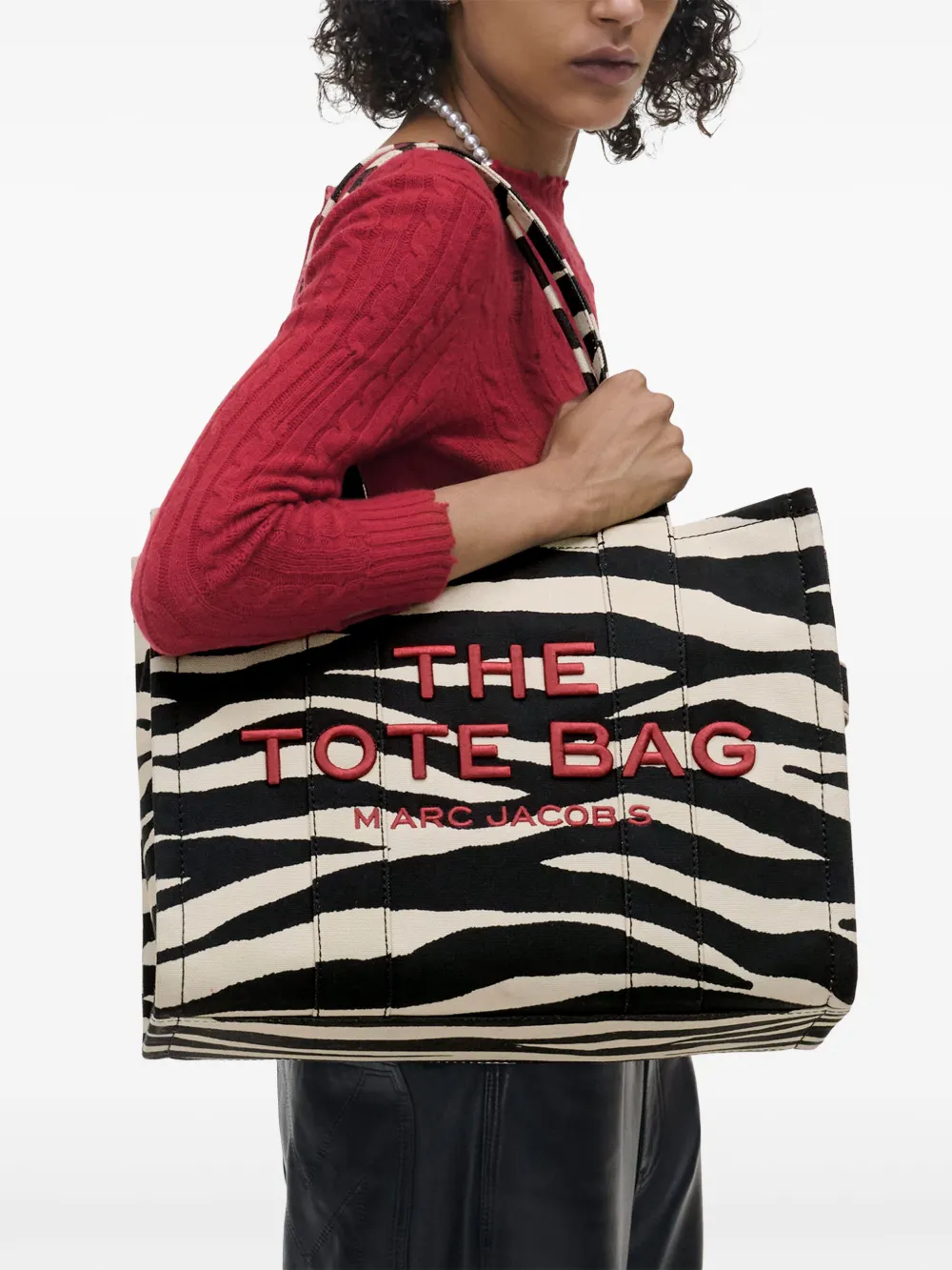 MARC JACOBS - Women The Zebra Canvas Large Tote Bag - Image 2