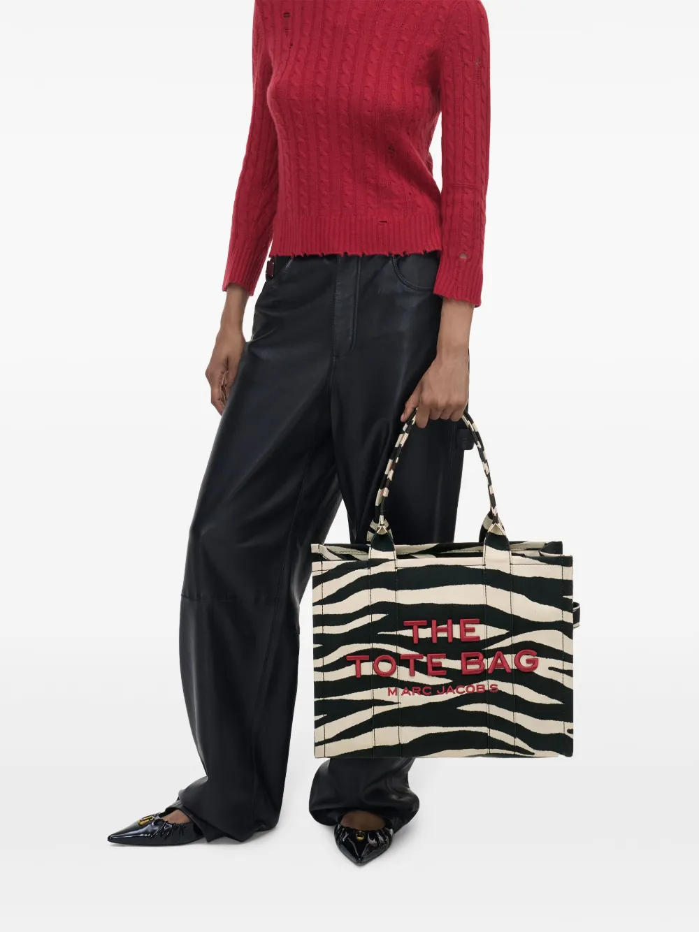 MARC JACOBS - Women The Zebra Canvas Large Tote Bag - Image 3