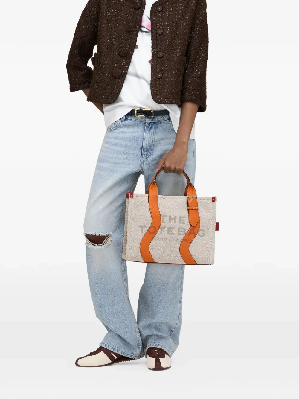 MARC JACOBS - Women Wavy Canvas Medium Tote Bag - Image 3