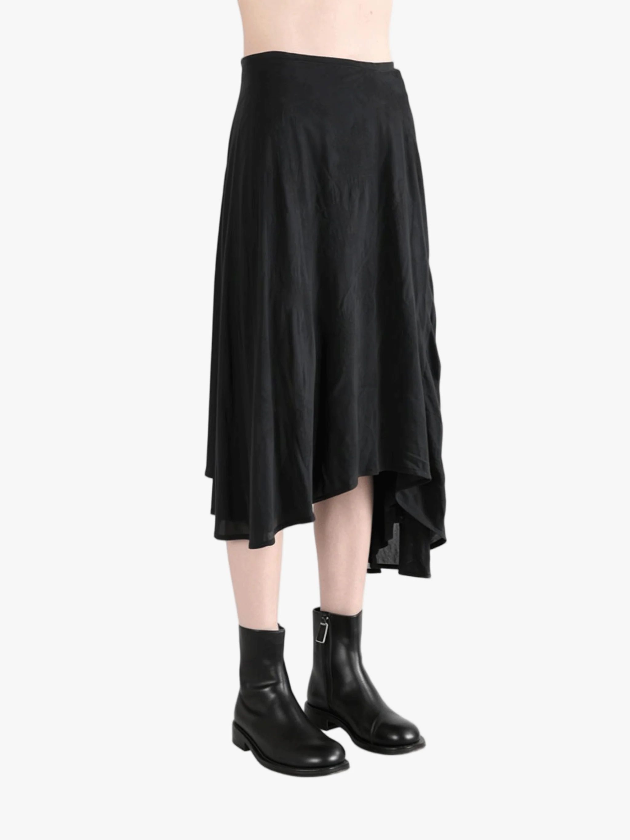 MARC LE BIHAN - Women Jupe Taille Haute Robe Basculée Viscose Skirt - Image 2