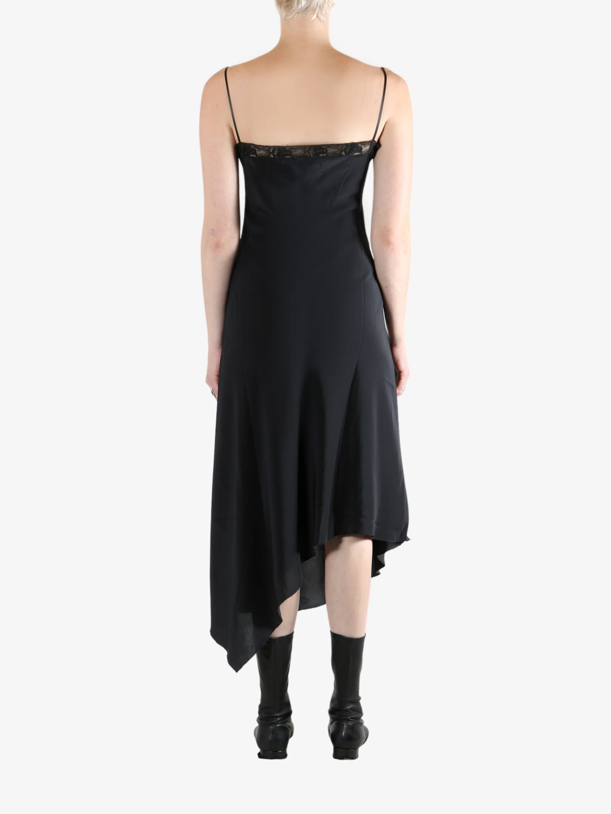 MARC LE BIHAN - Women Robe Combi Haut Dentelle Asymetrique Longue Dress - Image 3