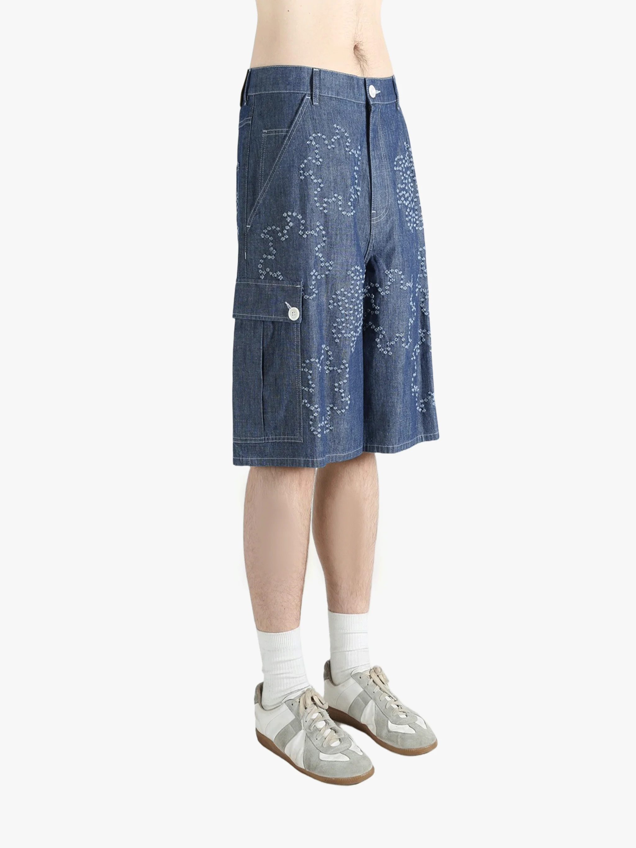 MARNI - Men Chambray Wide Leg Shorts - Image 2
