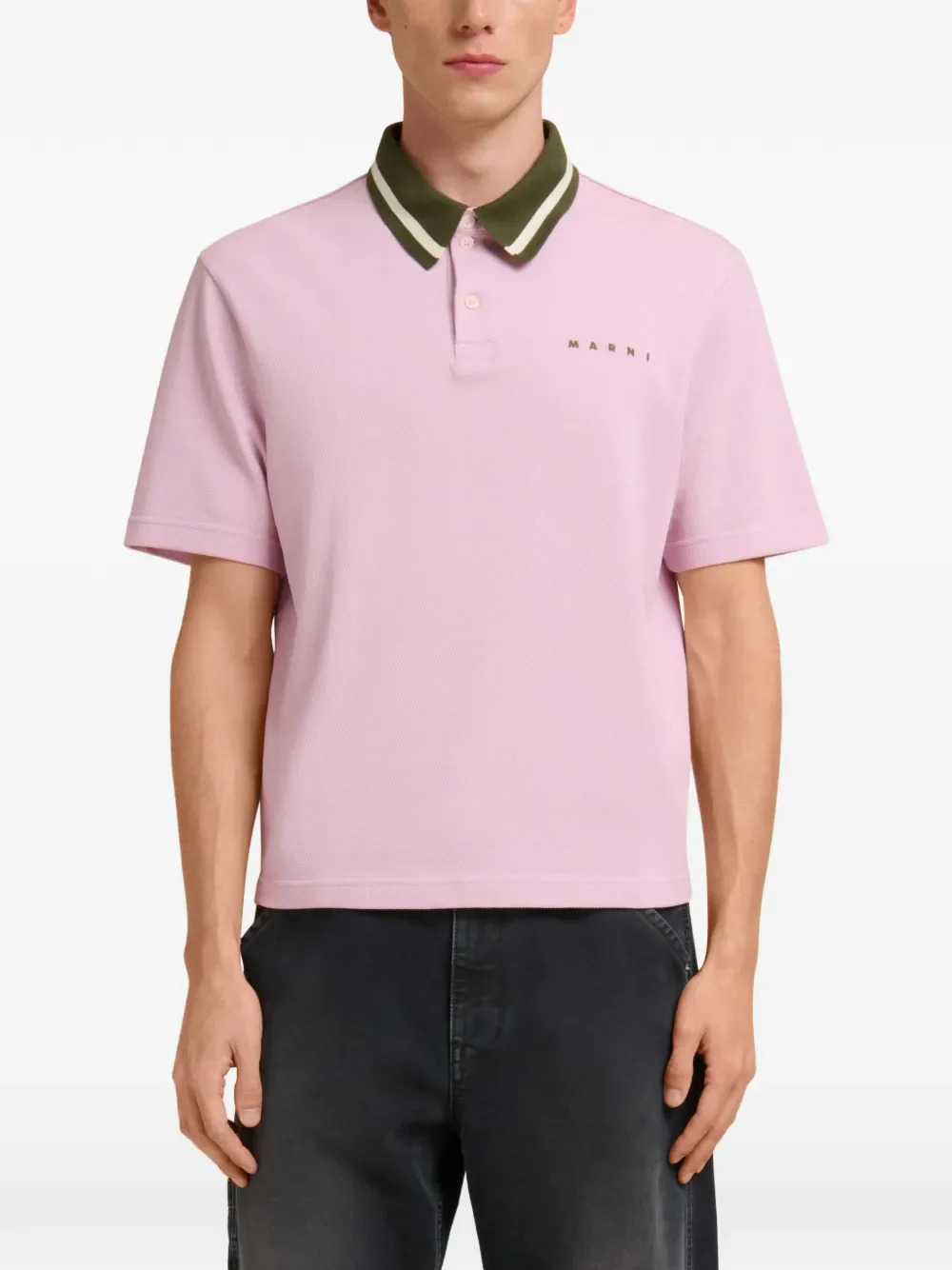 MARNI - Men Contrast Collar T-Shirt