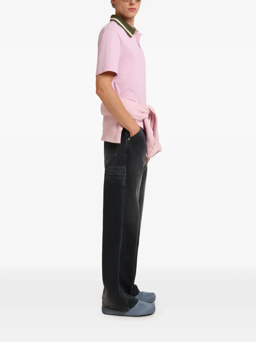 MARNI - Men Contrast Collar T-Shirt - Image 3