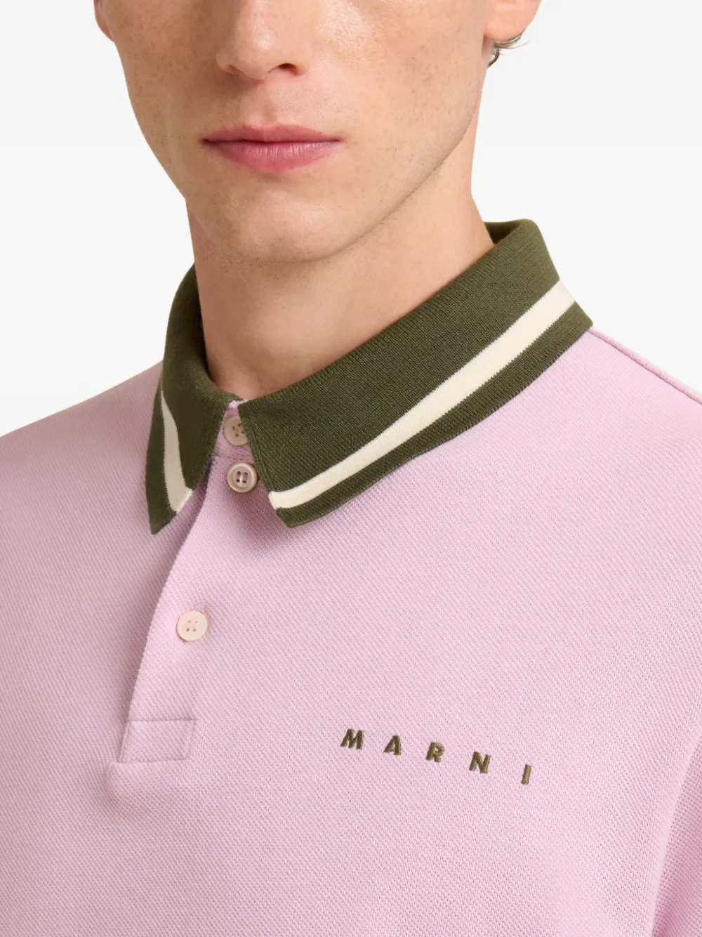 MARNI - Men Contrast Collar T-Shirt - Image 4