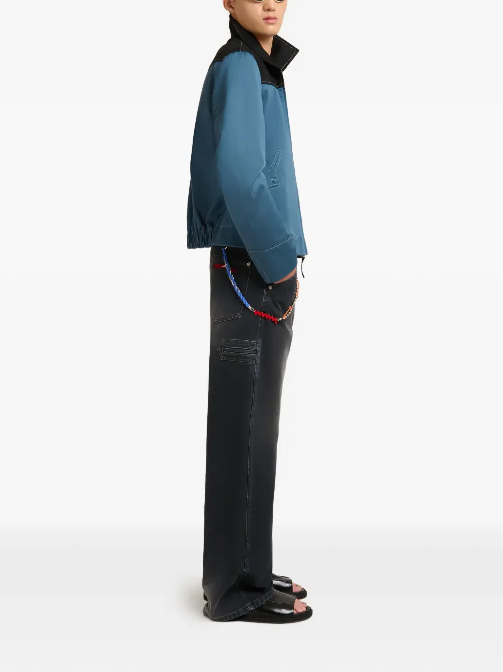 MARNI - Men Contrast Yokes Gabardine Jacket - Image 2
