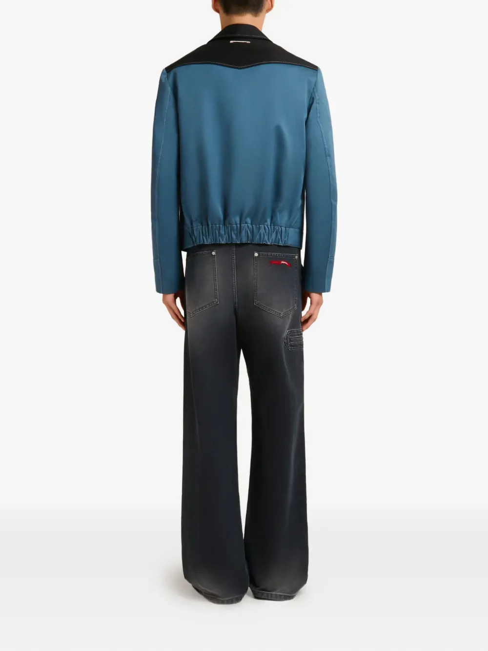 MARNI - Men Contrast Yokes Gabardine Jacket - Image 3