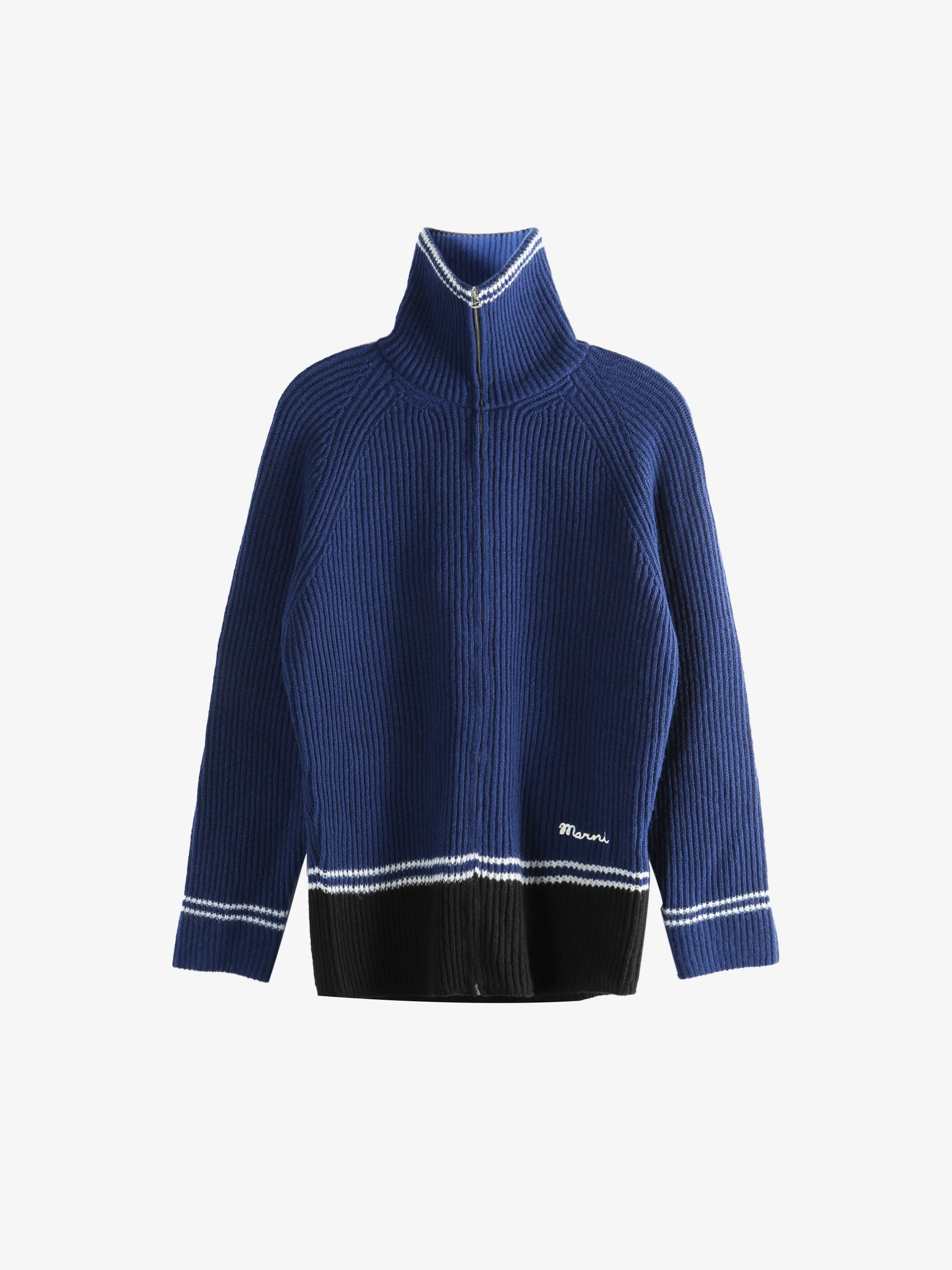 MARNI - Men Wolf Patch Wool Alpaca Cardigan - Image 5