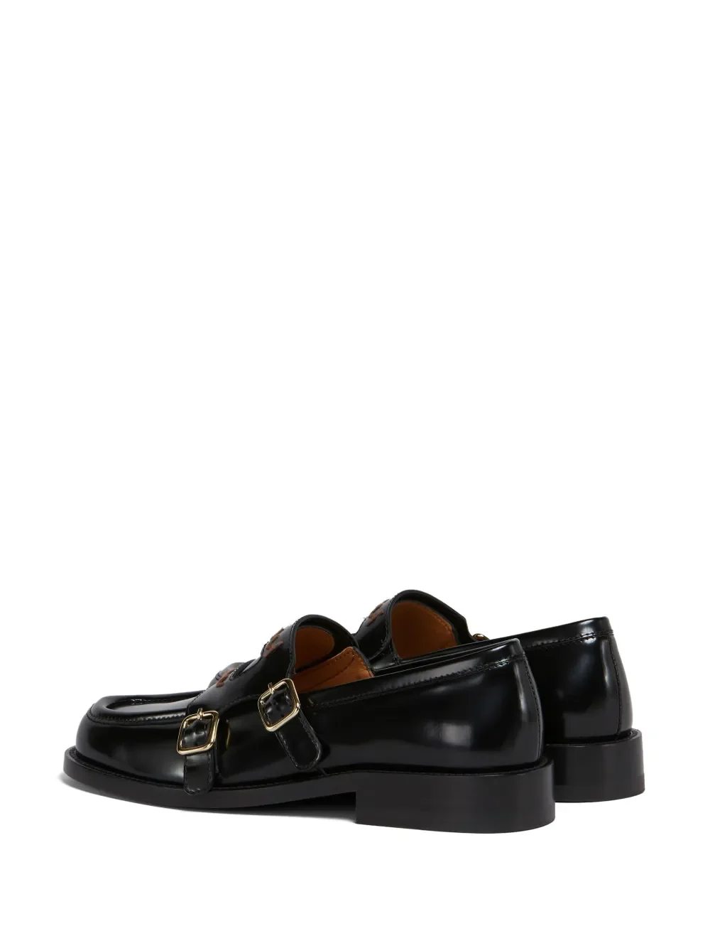 MARNI - Women Double Buckle Leather Moccasin Shoes - Image 3