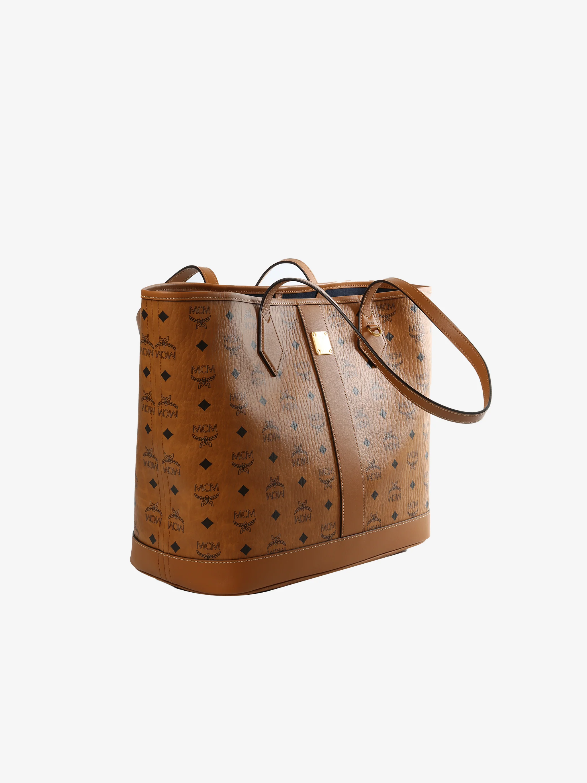 MCM - Unisex Liz Vi Shopper Medium Cognac Bag - Image 2