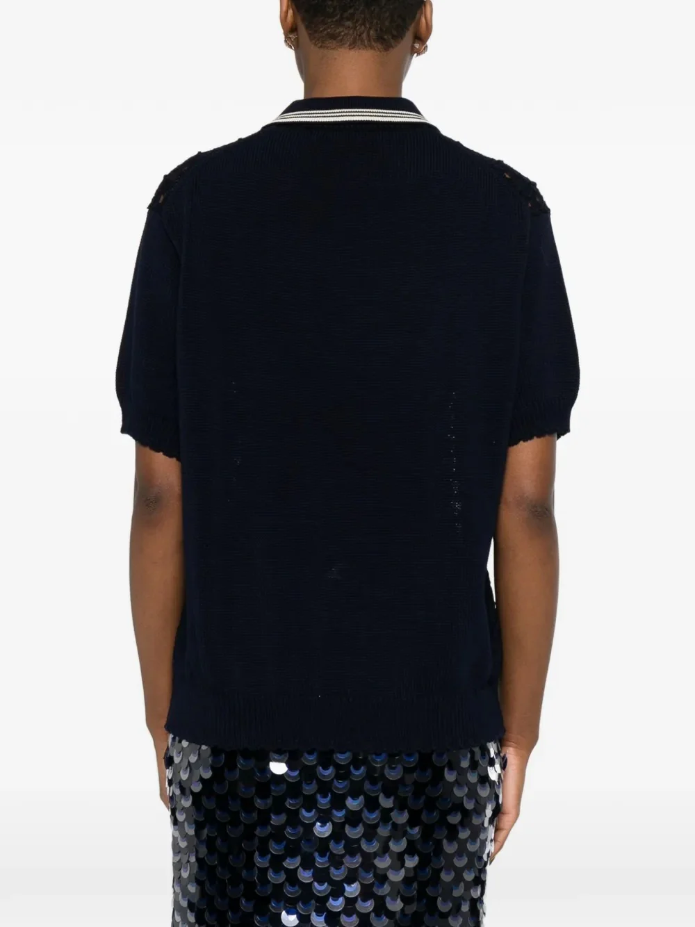 MIU MIU - Women Crochet Polo Shirt - Image 3