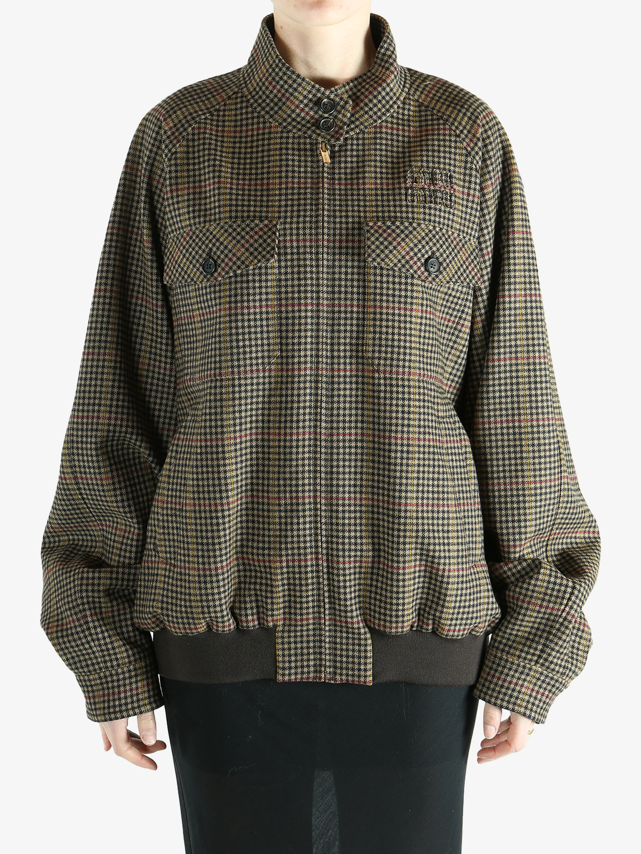 MIU MIU - Women Houndstooth Check Blouson Jacket