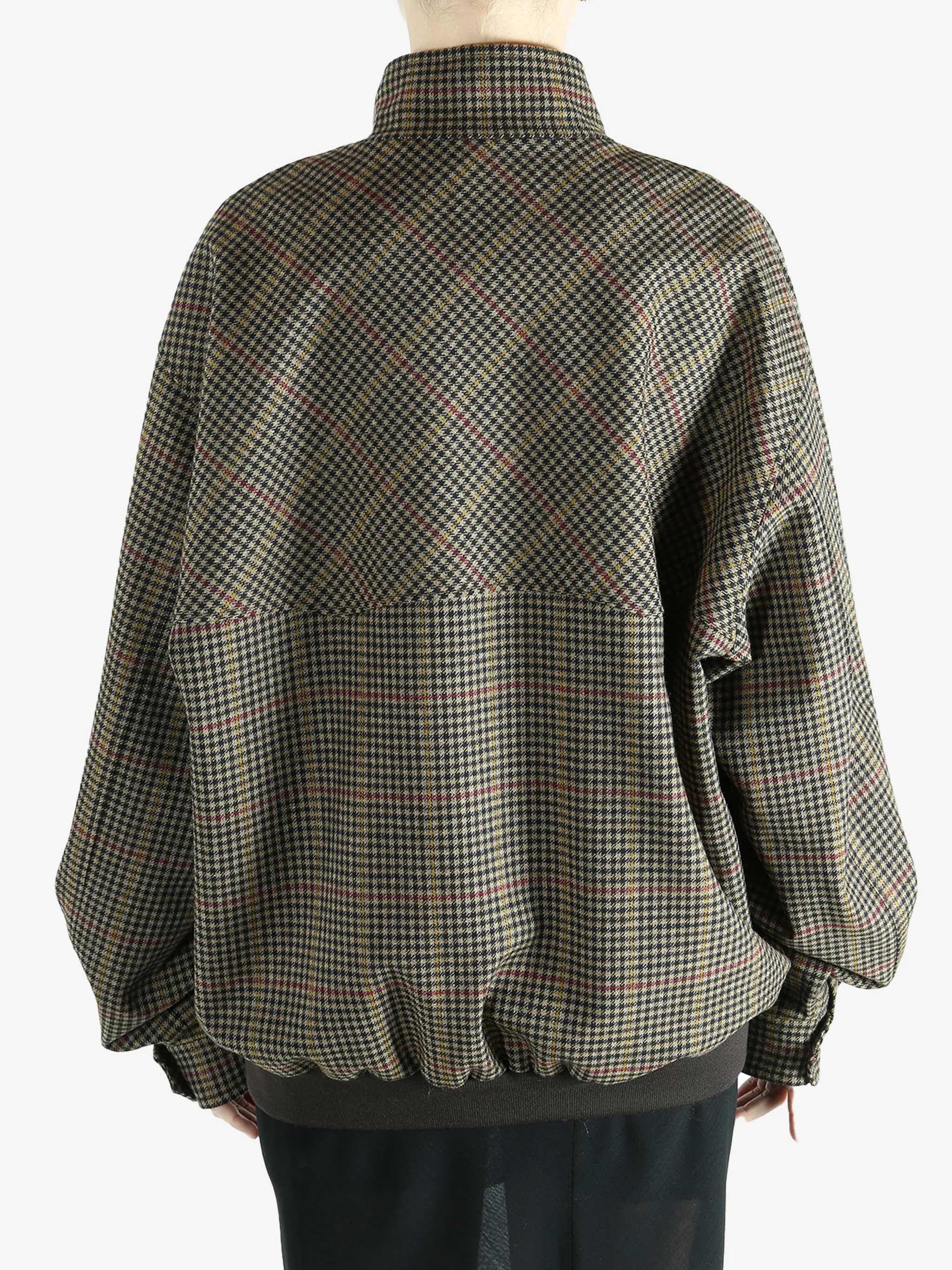 MIU MIU - Women Houndstooth Check Blouson Jacket - Image 3