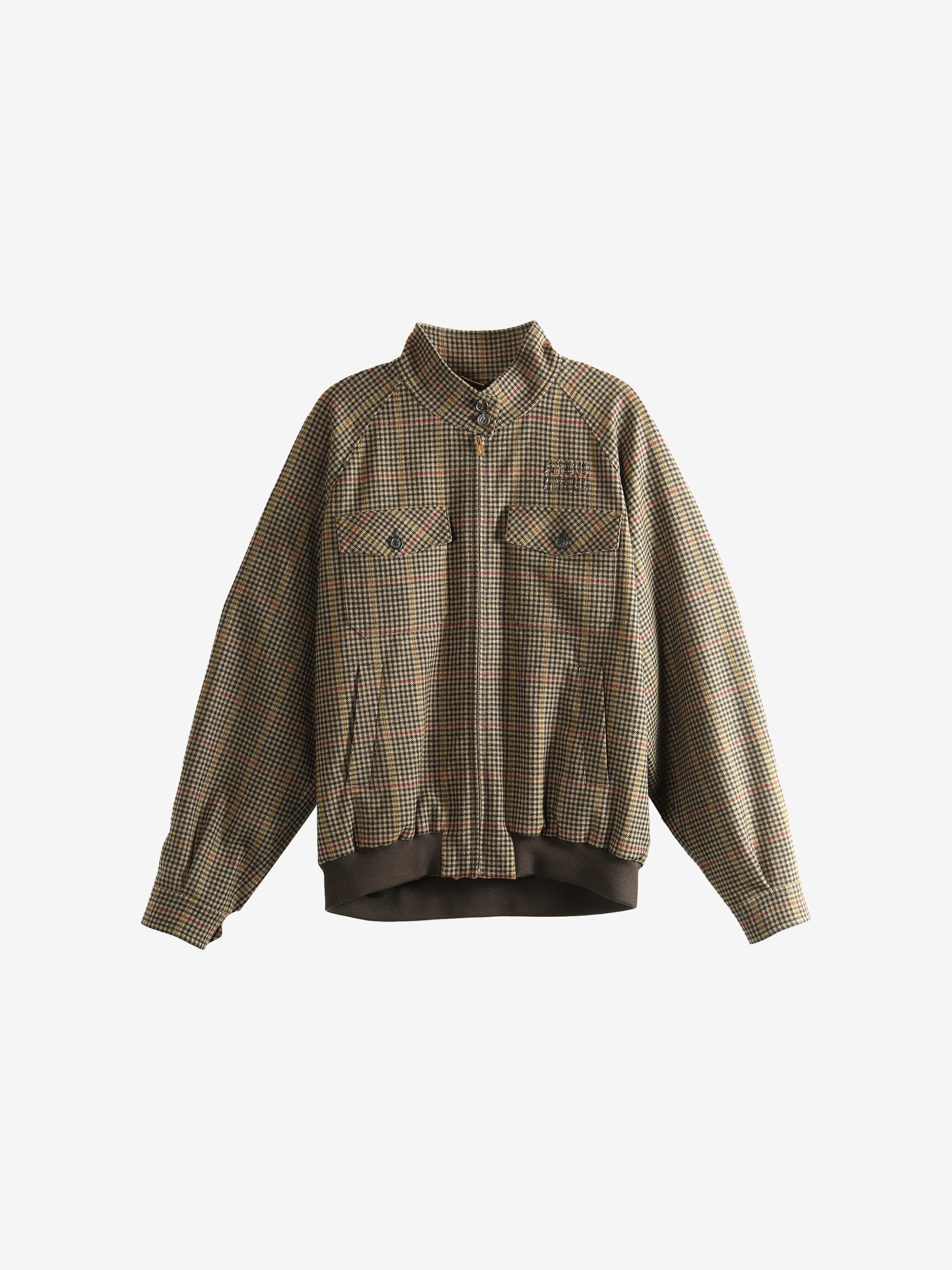 MIU MIU - Women Houndstooth Check Blouson Jacket - Image 4