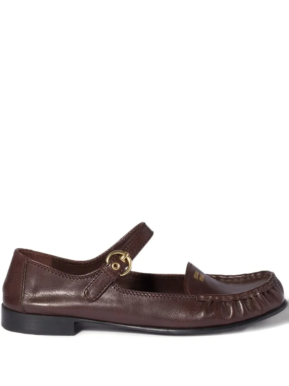 MIU MIU - Women Leather Strap Loafer
