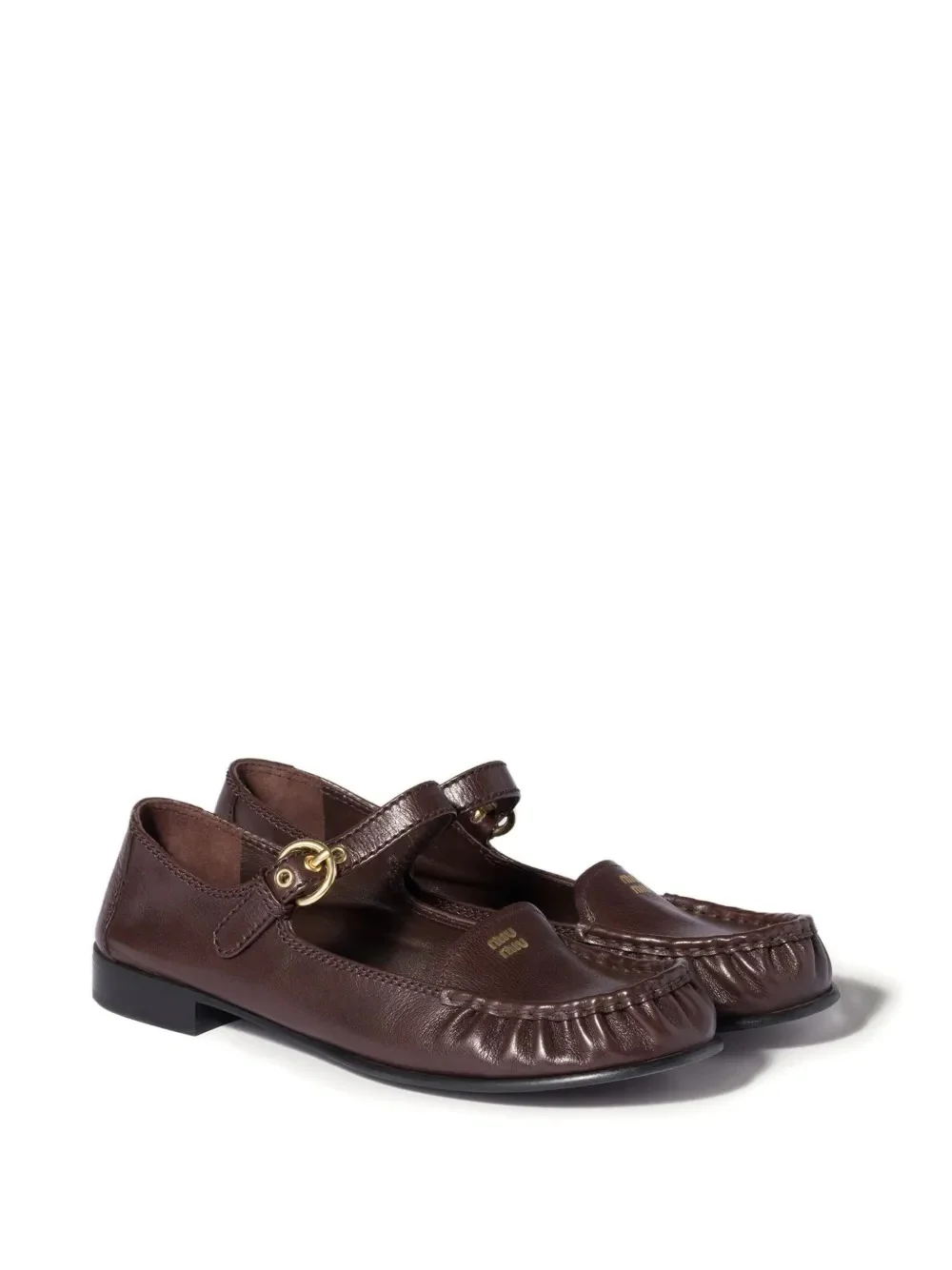 MIU MIU - Women Leather Strap Loafer - Image 2