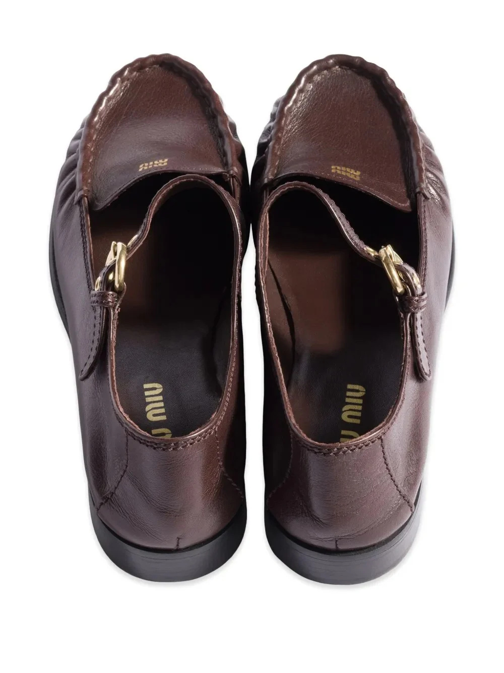MIU MIU - Women Leather Strap Loafer - Image 3