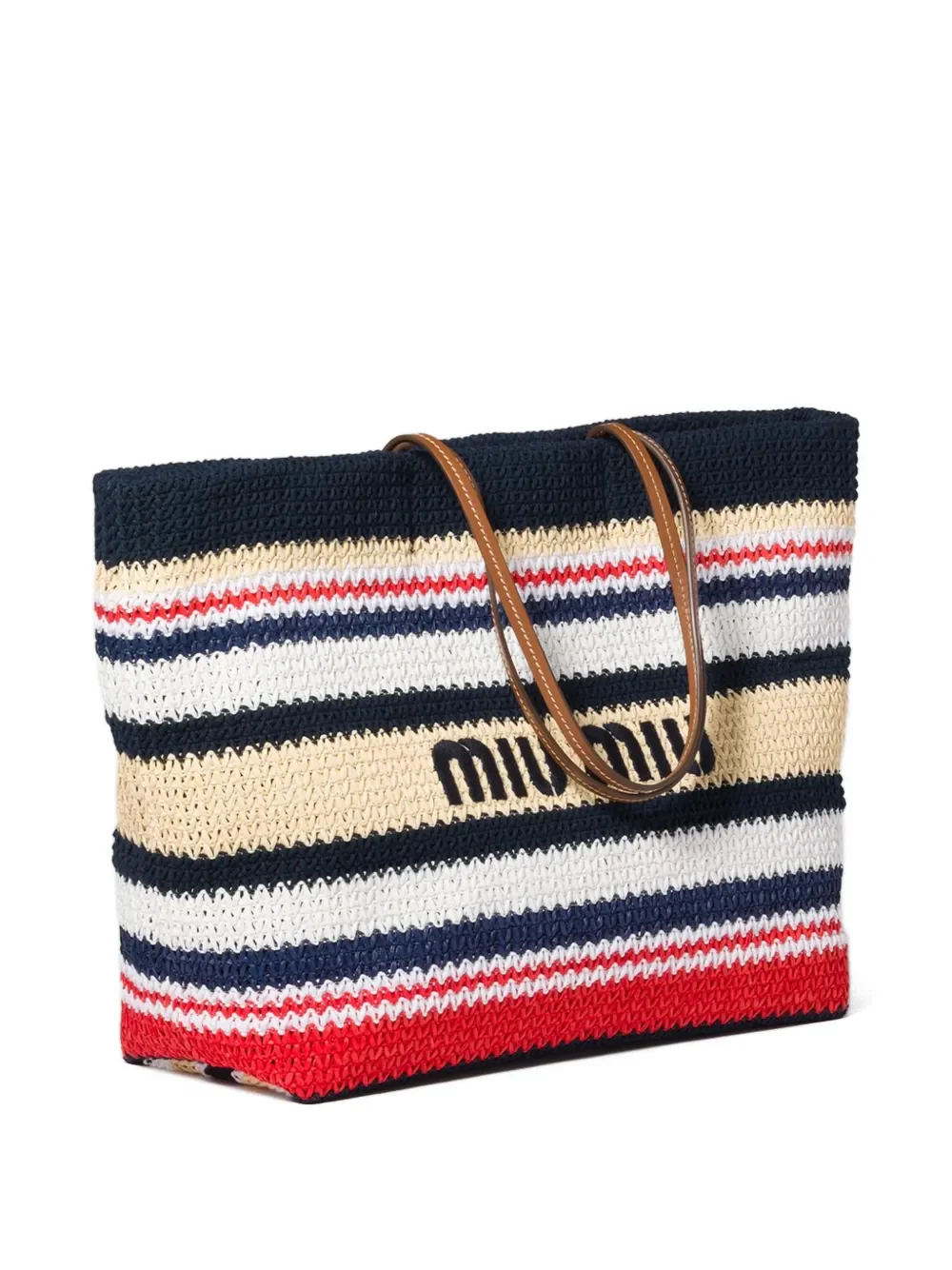 MIU MIU - Women Tessuto Striped Bag - Image 2