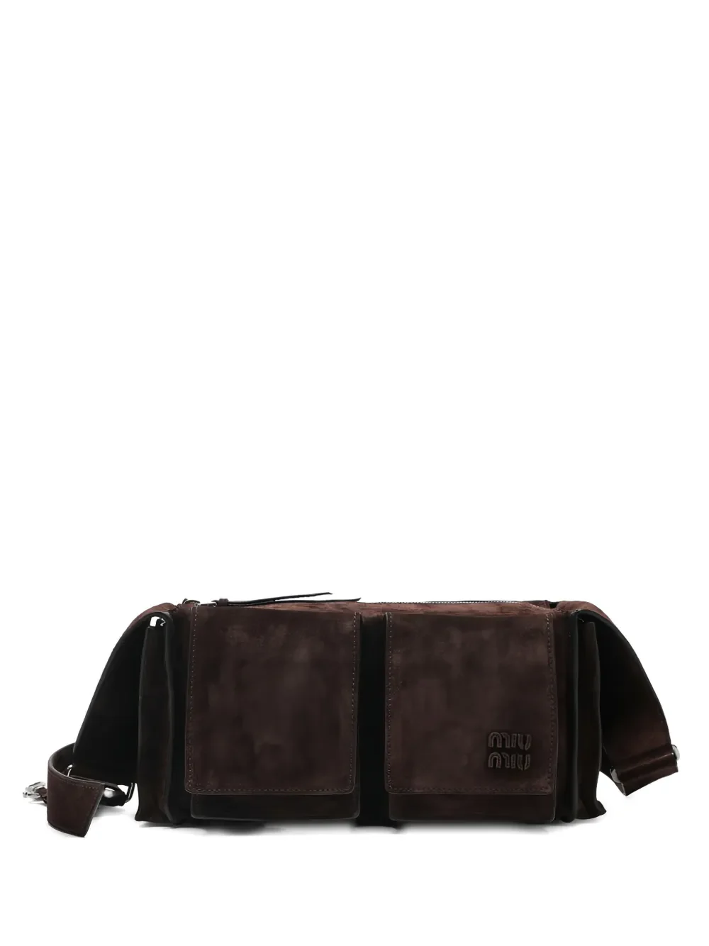 MIU MIU - Women Utilitaire Suede Shoulder Bag