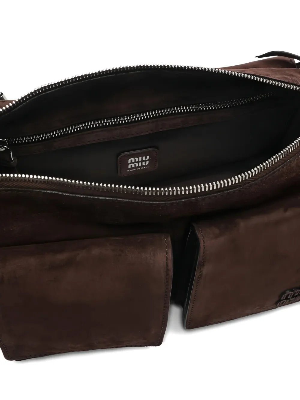 MIU MIU - Women Utilitaire Suede Shoulder Bag - Image 5